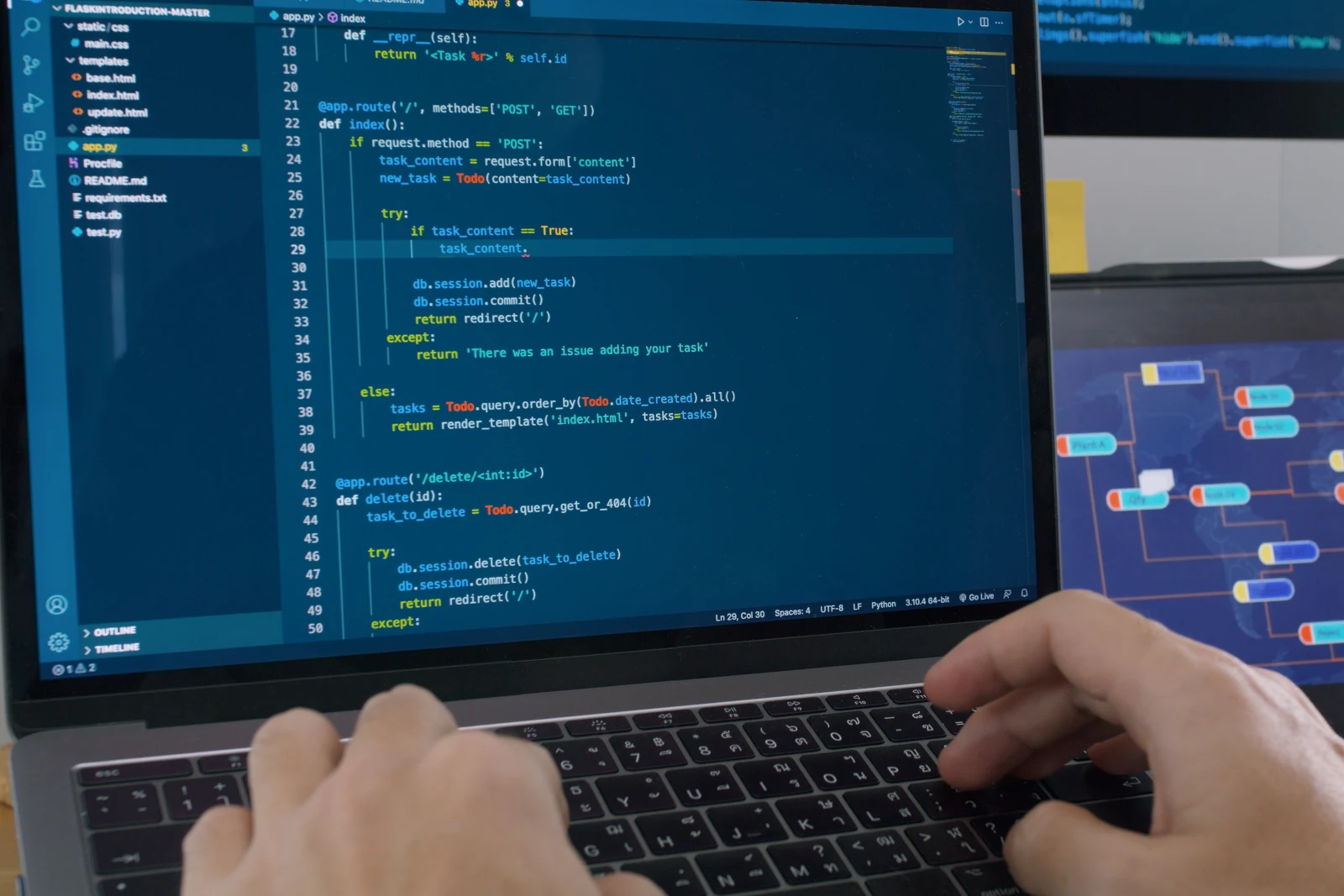 Engineer creating data pipeline architecture.